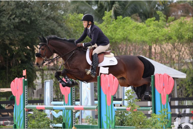 Anne Kursinski jumping with horse