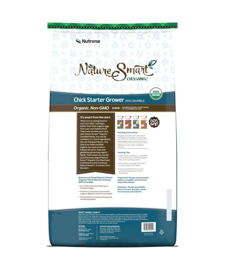 Back of Nature Smart Organic Chick Starter Grower