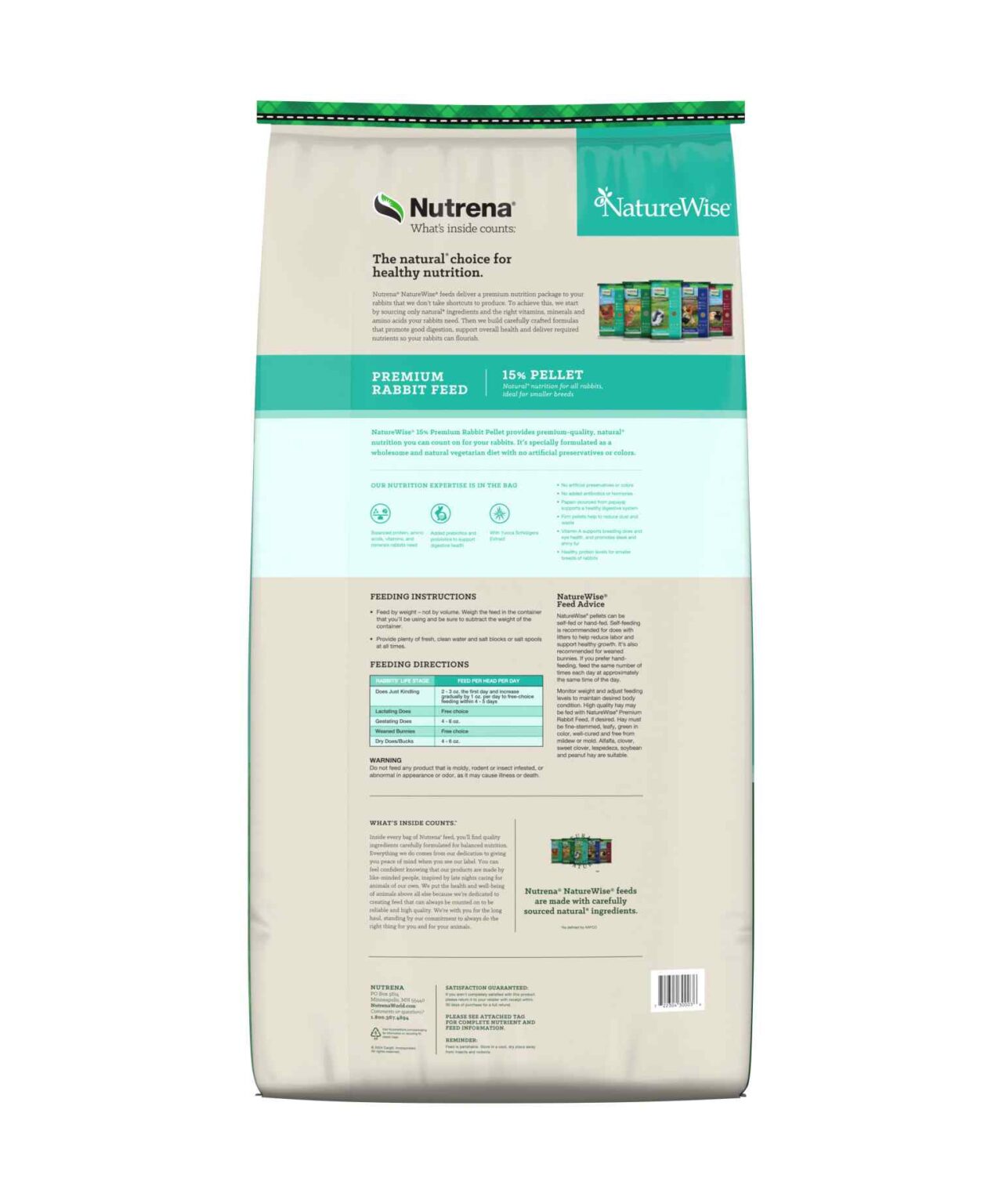 NatureWise 15% Premium Rabbit Feed