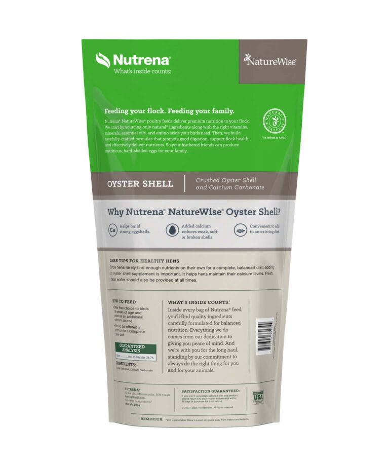 NatureWise Oyster Shell back of bag