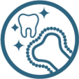 strong bones and teeth icon