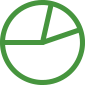 Green piechart icon