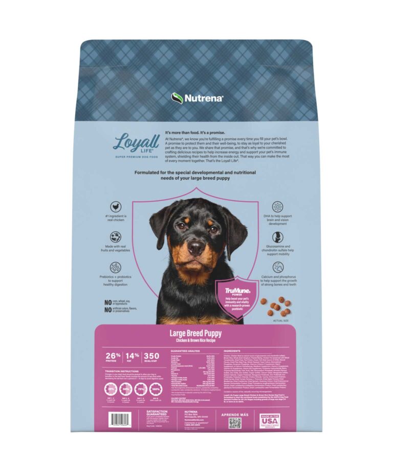 Back of Loyall Life Large Breed Puppy