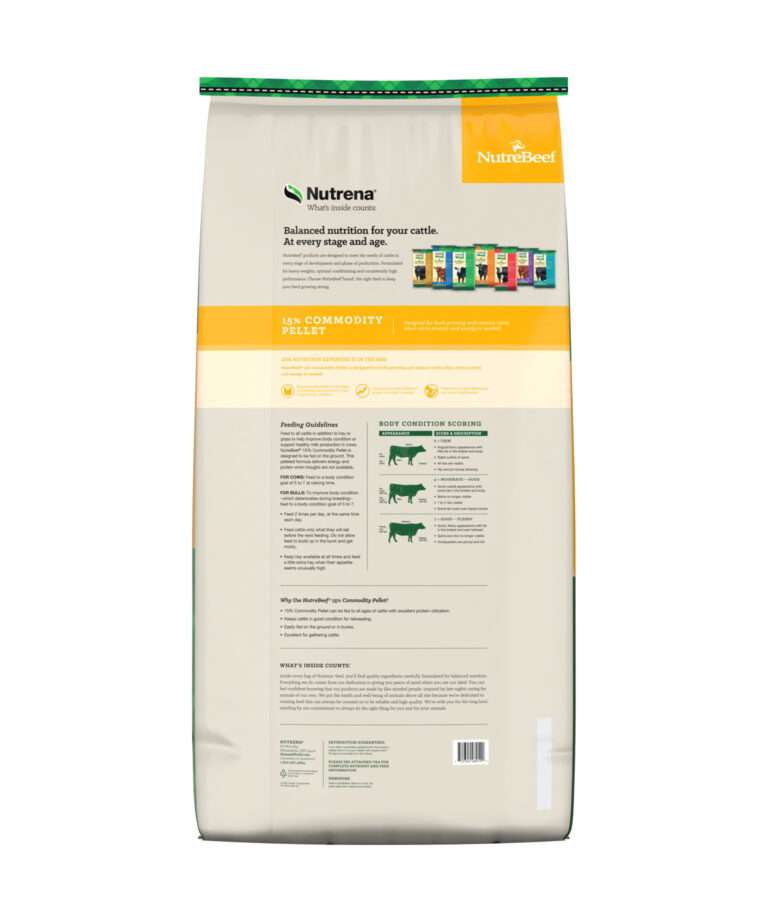 NutreBeef Commodity Pellet Back Bag