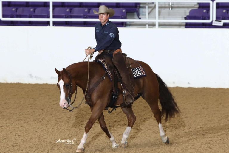 Bud Lyon riding horse