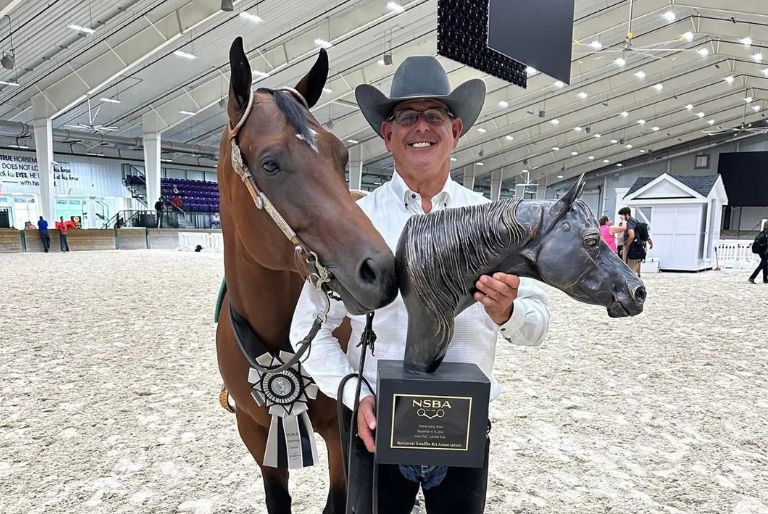 Eugene Spagnola with horse award