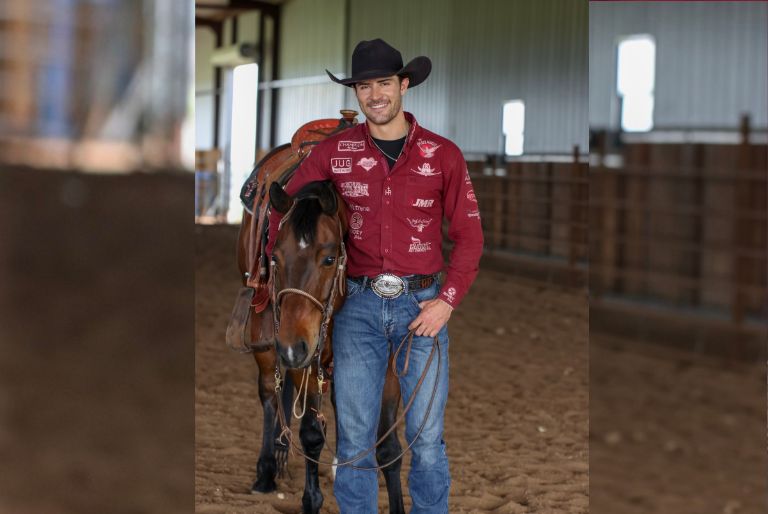 Hunter Reaume with horse
