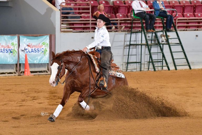 Kaci O'Rourke riding a horse